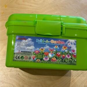 Kids build a garden toy